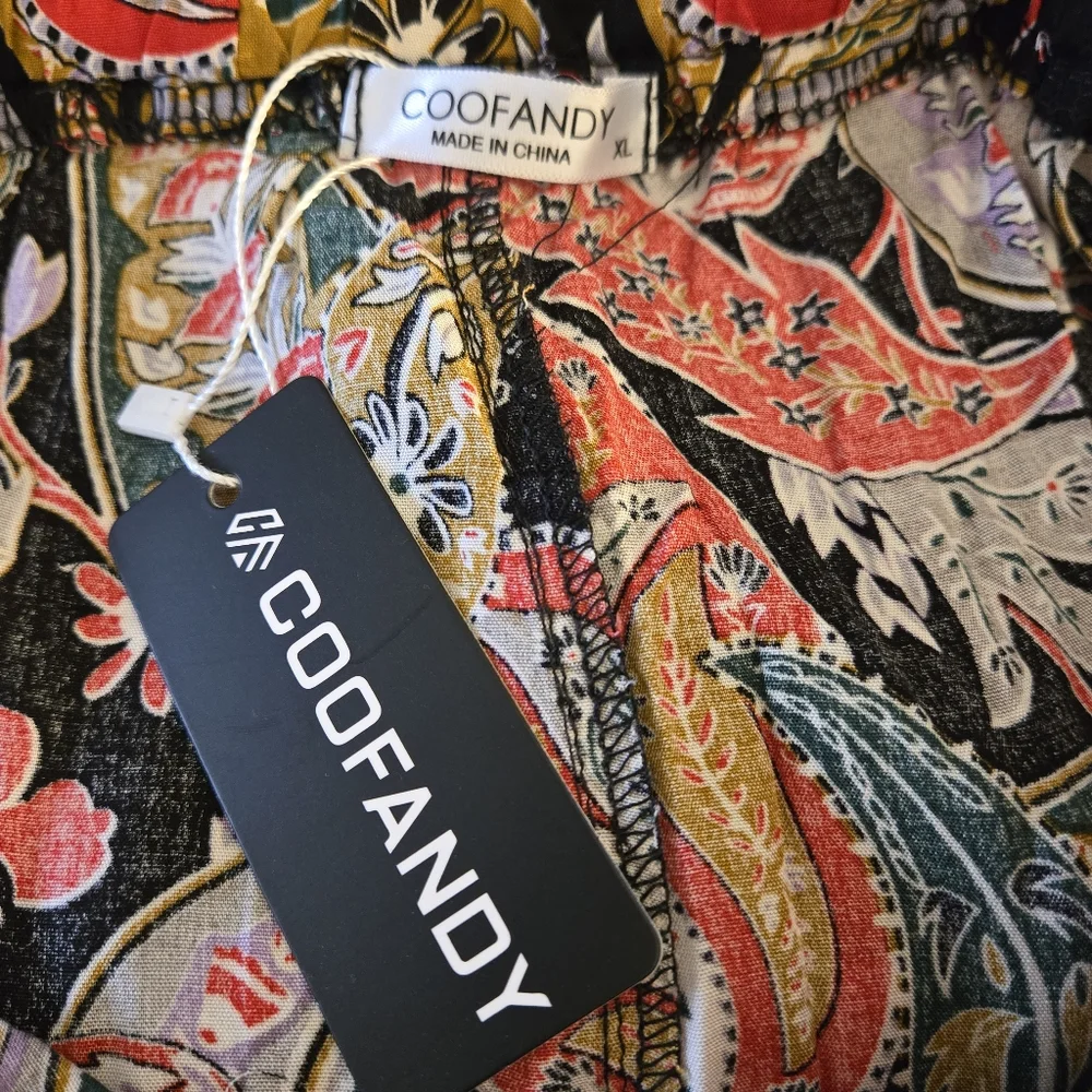 COOFANDY Men's NWT Size XL 2-piece lightweight kimono robe & matching boxers - Picture 2 of 11